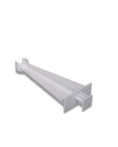 Bracket f/perch 1" at plastic slat 760x490 white